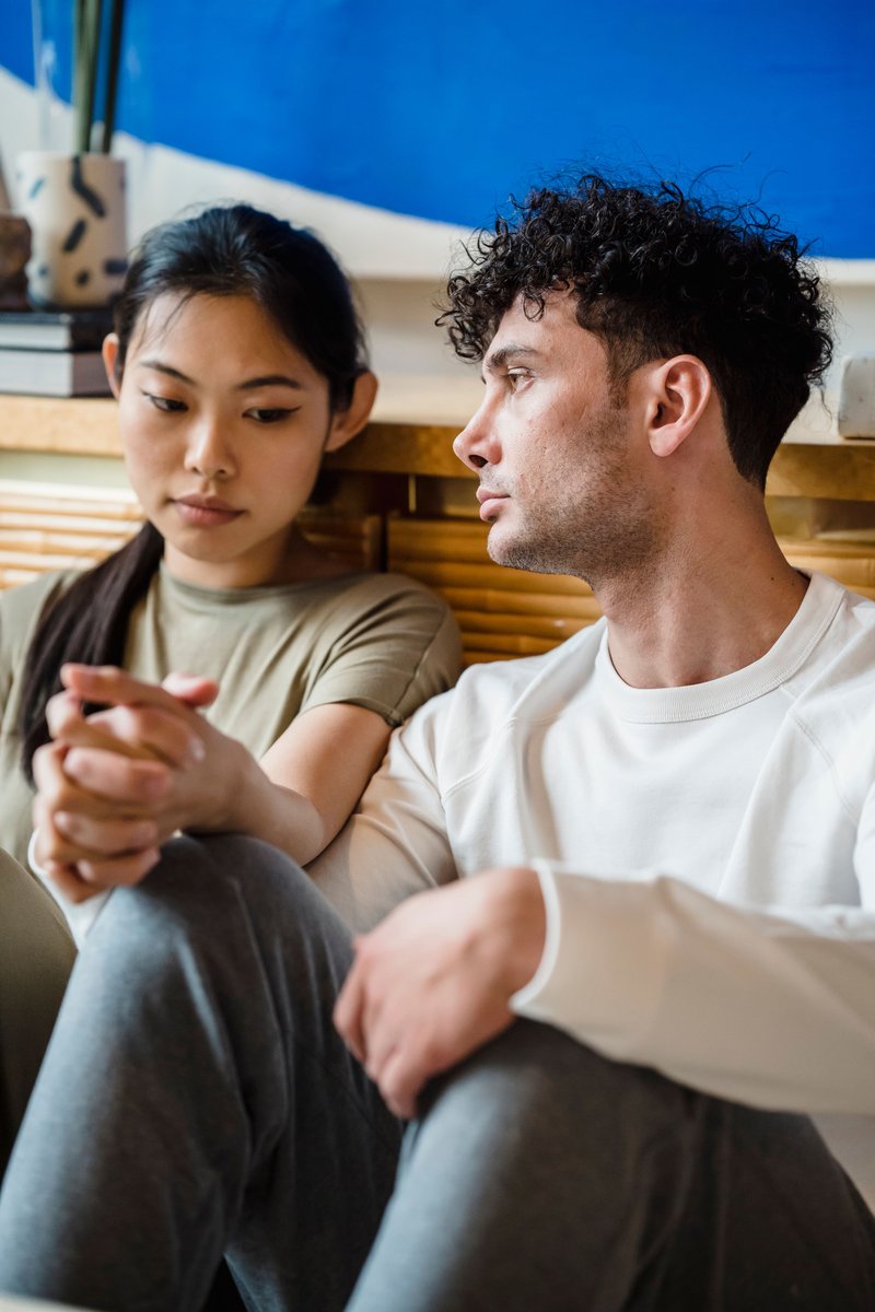 A Couple Seriously Looking at Each Other &middot; Free Stock Photo