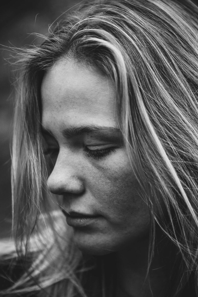 A woman with long hair photo &ndash; Free Sad Image on Unsplash