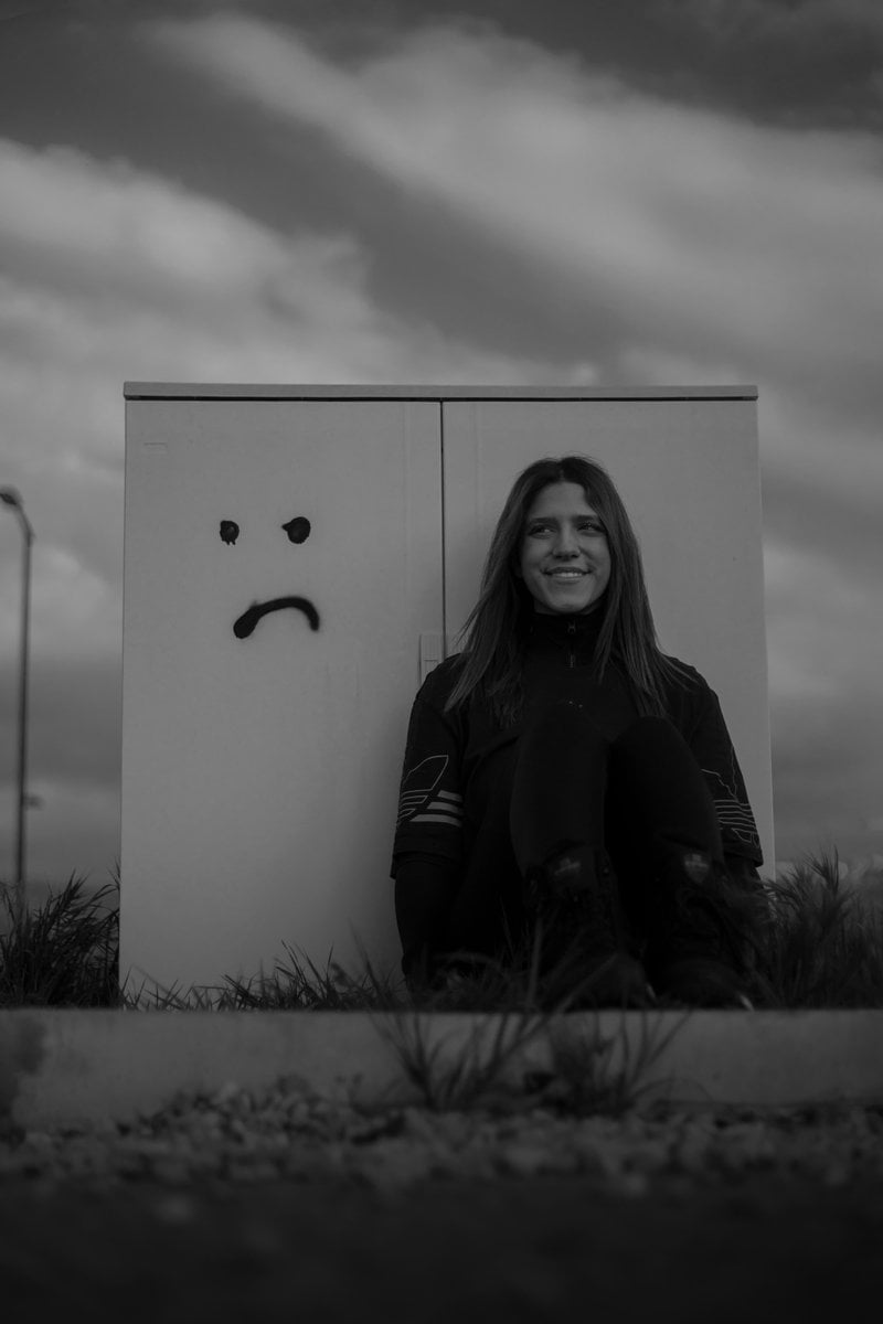 Black and White Photo of a Smiling Woman &middot; Free Stock Photo