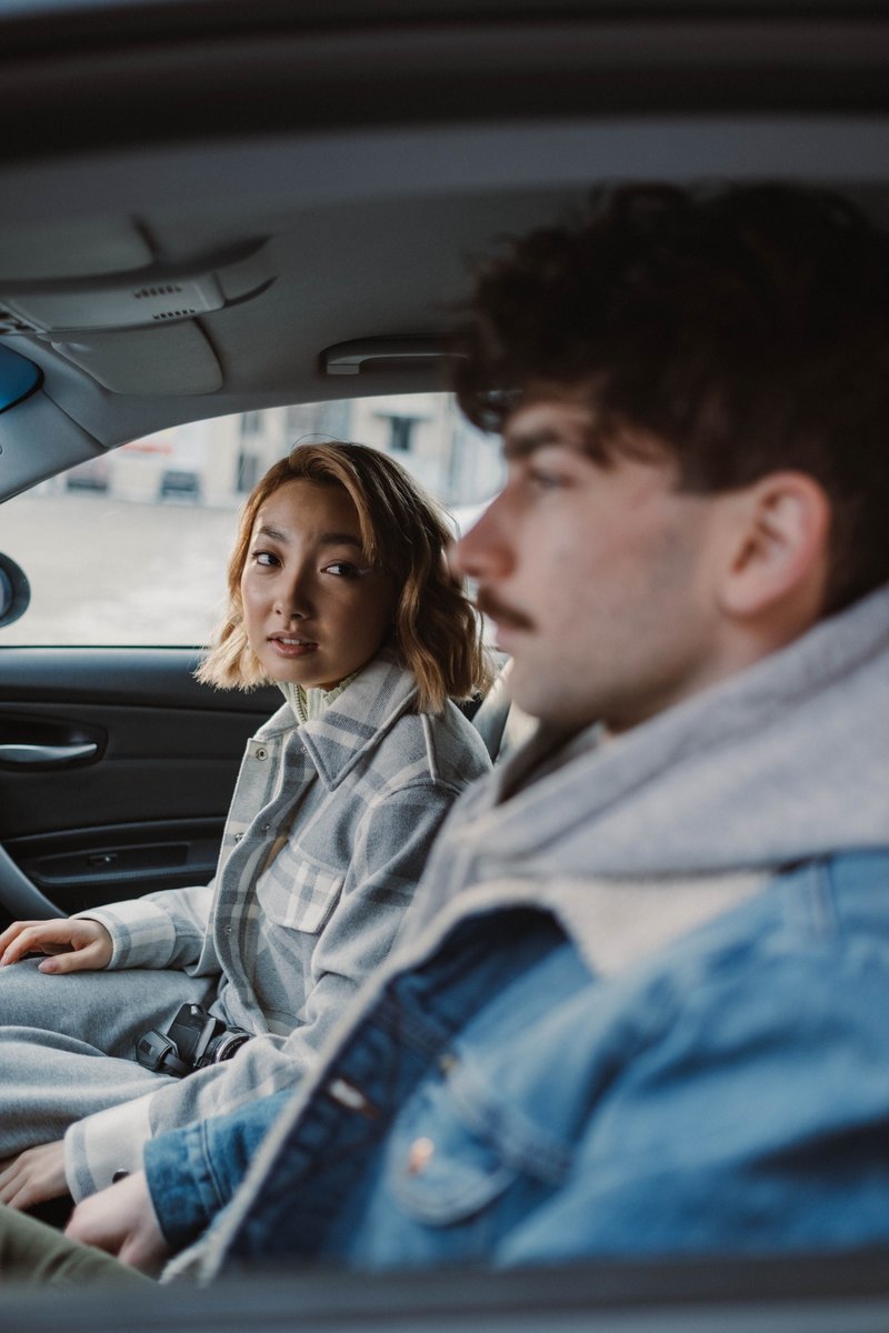 Couple Sitting in Car &middot; Free Stock Photo