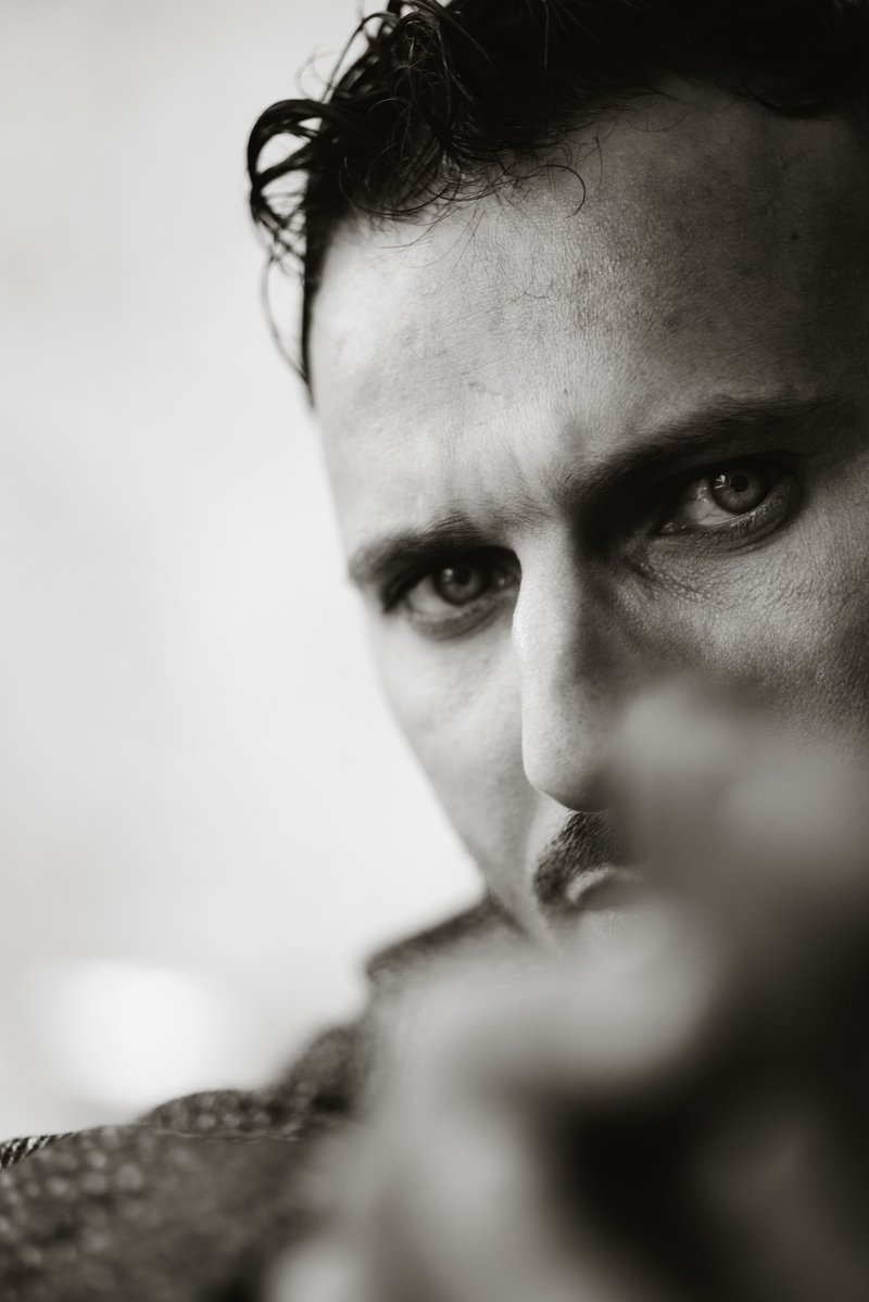 Dramatic Close-up Portrait of Intense Man &middot; Free Stock Photo