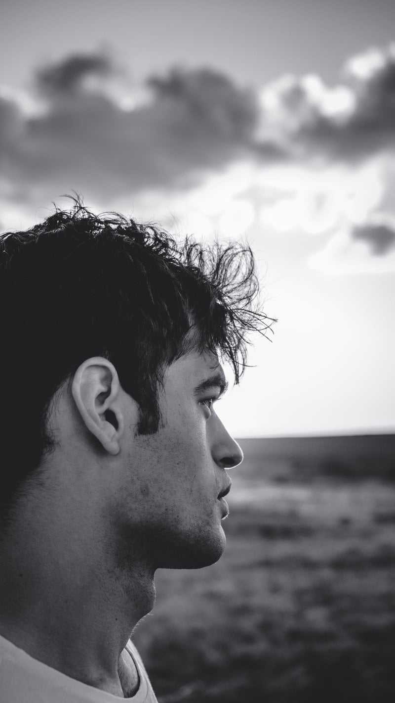 Monochrome Photo of a Handsome Man &middot; Free Stock Photo