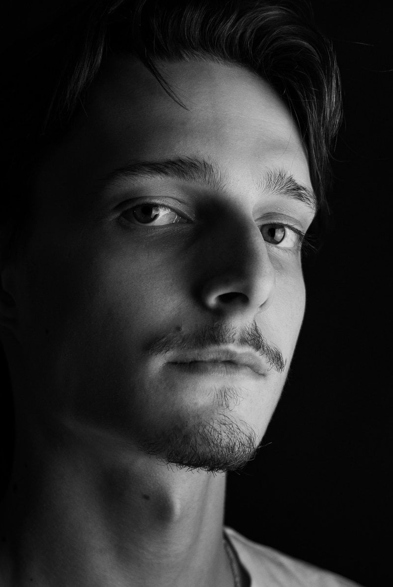 Monochrome Portrait Photo of Man &middot; Free Stock Photo