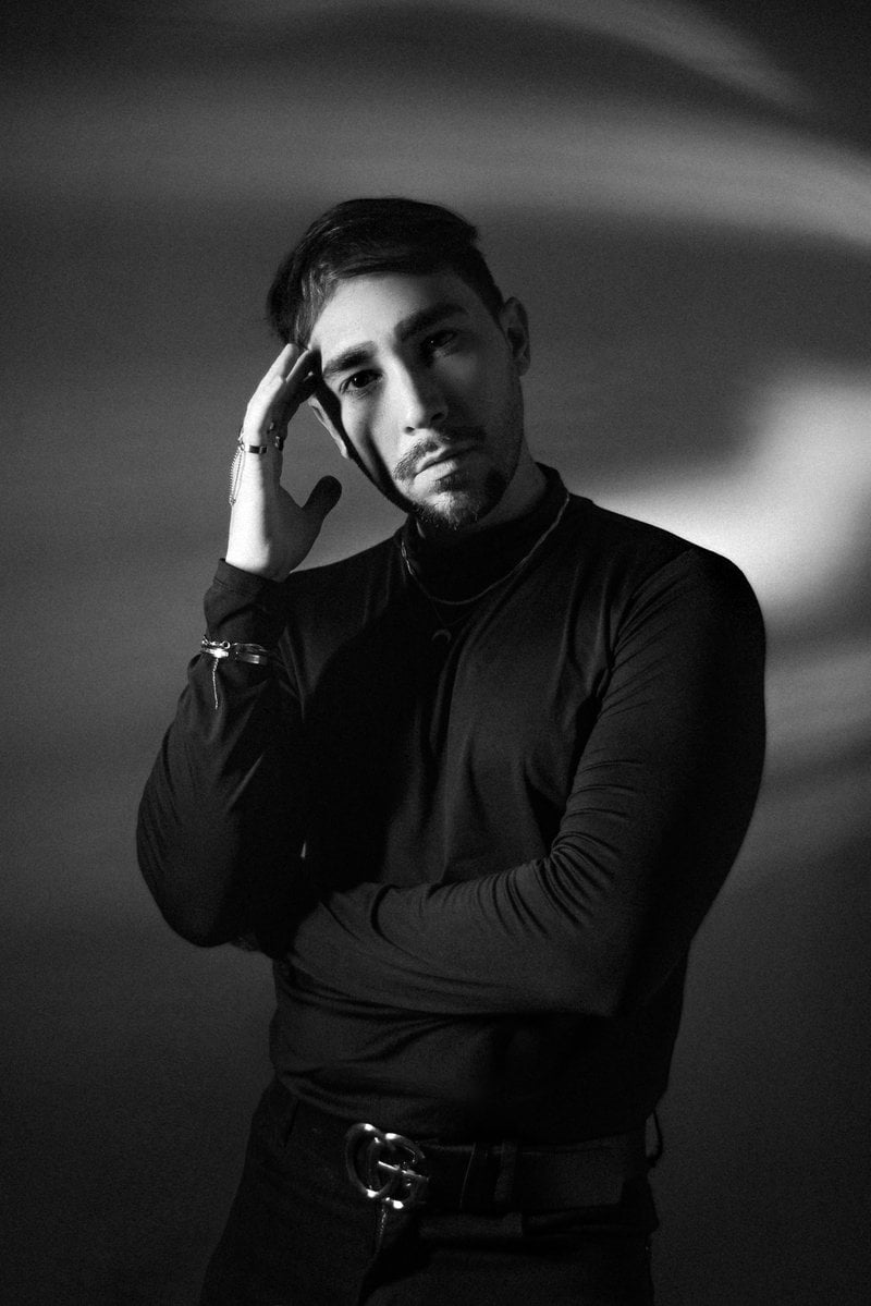 Moody Black and White Male Portrait Photography &middot; Free Stock Photo