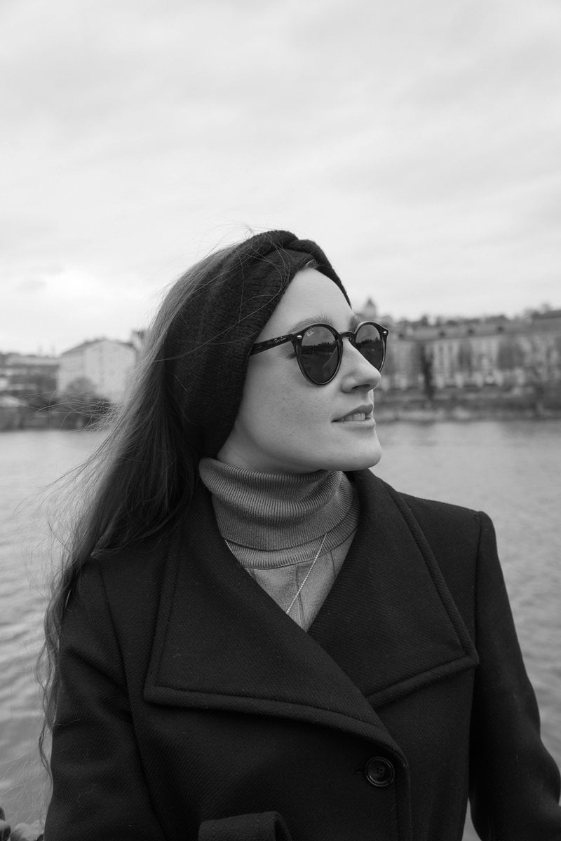 Woman in Turtleneck and Coat by River &middot; Free Stock Photo
