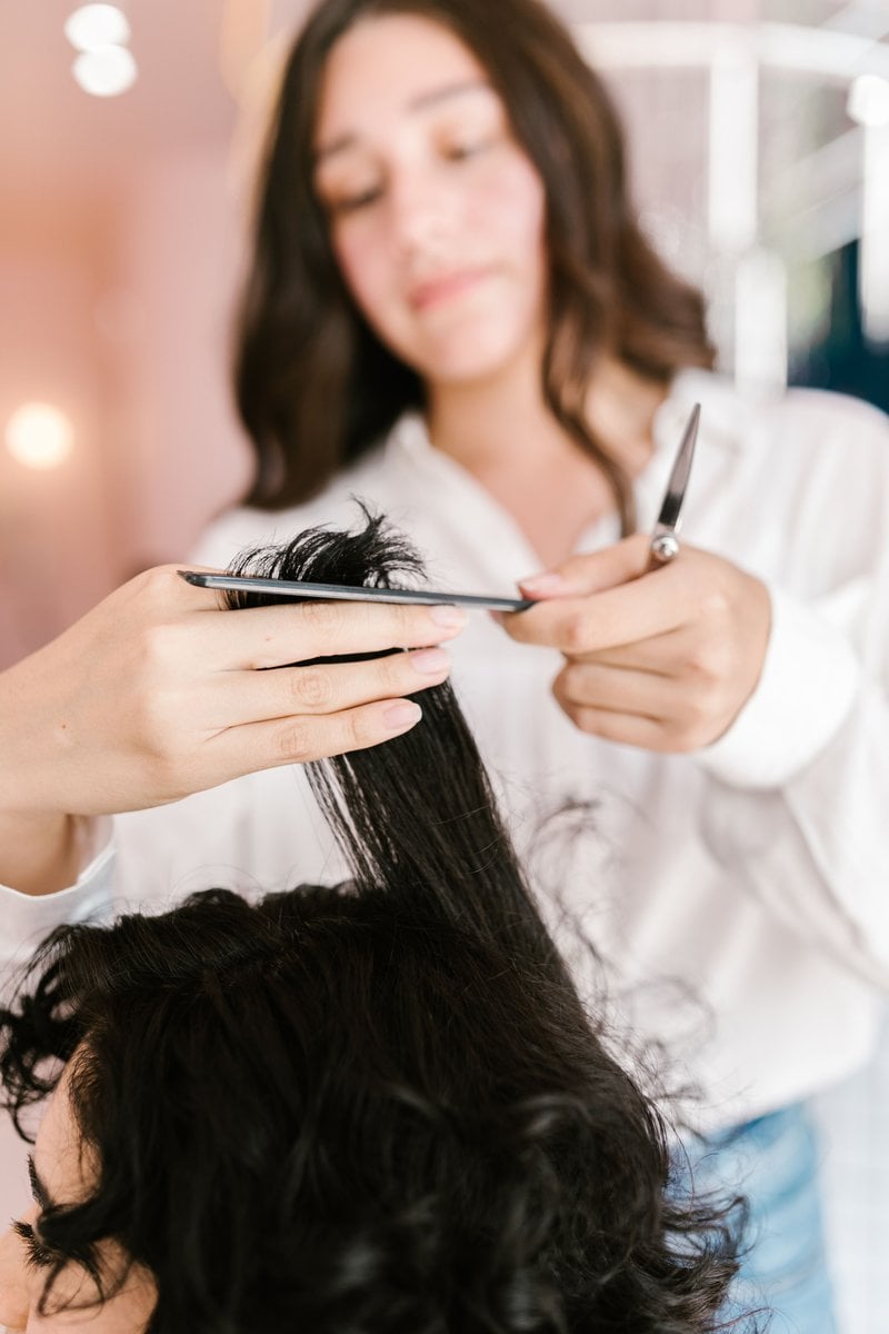 A Woman Doing Hair Cut &middot; Free Stock Photo