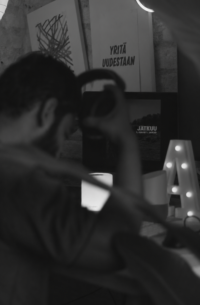 Creative Work Session in Moody Lighting