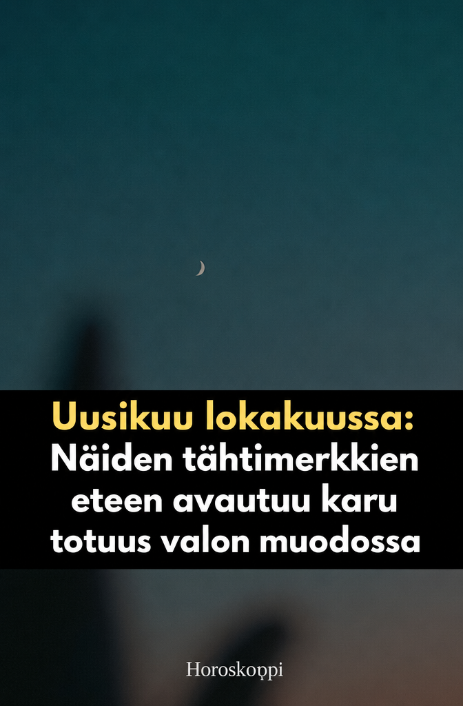 Lokakuun uusikuu 2026: n&auml;ille horoskooppimerkeille paljastuu kova totuus