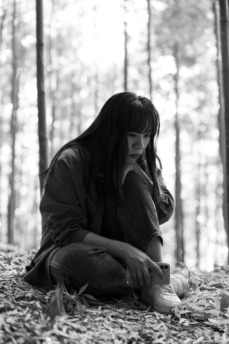 Sad Woman Sitting in the Forest &middot; Free Stock Photo